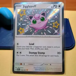 Jigglypuff 198/091 - SV Paldean Fates - Baby Shiny Holo - Near Mint Pokemon TCG - Image 1