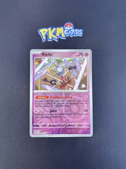 Pokemon TCG Klefki Scarlet & Violet 096/198 Reverse Holo Rare LP. - Image 1