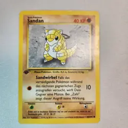 Sandshrew (Sandan) - 1st Edition - Pokemon TCG - Base Set - HP German - Image 1