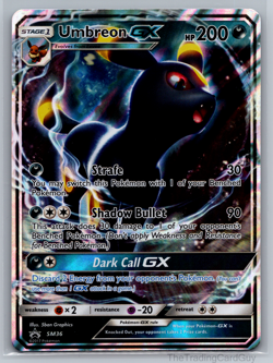 2017 Pokemon Black Star Promo Umbreon GX #SM36 EX-NM - Image 1