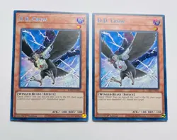 2x D.D. Crow RA02-EN002 - Secret Rare 1st Edition Yugioh Tcg - Image 1
