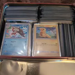 Vintage Pokemon Lunchbox Tin With Over 3 LBs Of Cards In Sleeves Surprise Lot - Image 5