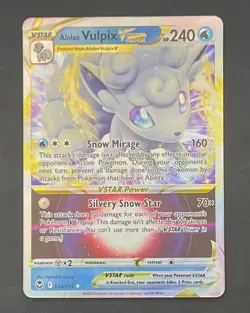 Pokemon Card Alolan Vulpix VSTAR 034/195 Silver Tempest - Near Mint - Image 1