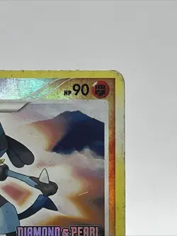 Pokemon Lucario Card 6/130 Stamped Reverse Holo Diamond and Pearl 2007 HP Rare - Image 4