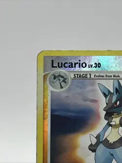 Pokemon Lucario Card 6/130 Stamped Reverse Holo Diamond and Pearl 2007 HP Rare - Image 5