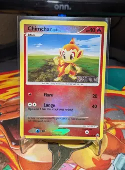 Pokemon Chimchar TCG Reverse Holo Stamped Platinum 2008 56/100 Card - Image 1