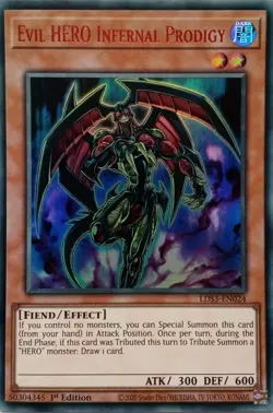 LDS3-EN024 EVIL HERO INFERNAL PRODIGY RED ULTRA RARE 1ST EDITION YuGiOh CARD - Image 1