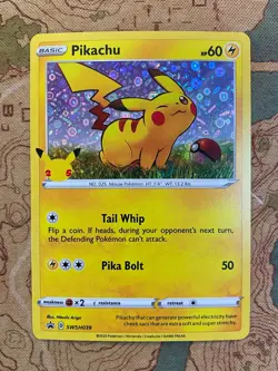 Pokemon Card TCG - Pikachu SWSH039 Black Star Promo General Mills Near Mint - Image 1