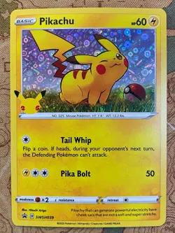 Pokemon Card TCG - Pikachu SWSH039 Black Star Promo General Mills Near Mint - Image 2