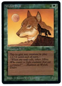 WYLULI WOLF (DARK MANA) [ARN - ARABIAN NIGHTS] - MTG VINTAGE CARD [VERY GOOD] - Image 1