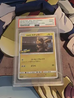 Pokemon Card Detective Pikachu 338/Sm-p Reverse Holo Promo Japanese PSA 9 - Image 2