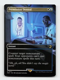 Permission Denied (Borderless) Jurassic World Magic The Gathering MTG Card - Image 1
