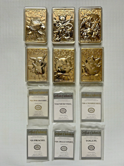 1999 Burger King Pokemon Gold Plated Card Collection FULL SET OF 6 - Image 1