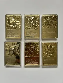 1999 Burger King Pokemon Gold Plated Card Collection FULL SET OF 6 - Image 3