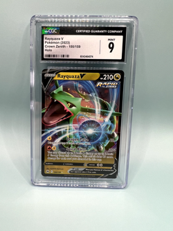 Rayquaza V 100/159 Holo | Crown Zenith 2023 | CGC Mint 9 | Graded Pokemon Card - Image 1