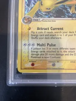 Pokemon EX Unseen Forces Jolteon Reverse Holo Card 8/115 PSA 1 - Image 2