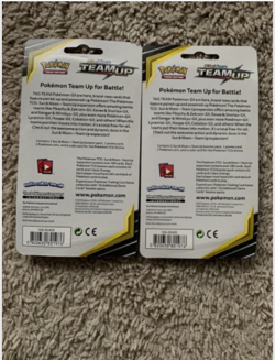 2x Sealed TEAM UP Blister Packs (Pikachu SM162 + Mimikyu SM163) Pokemon Cards - Image 2