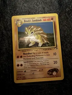Pokemon TCG Brock's Sandslash Gym Heroes Regular Rare Unlimited Card 23/132 NM - Image 1
