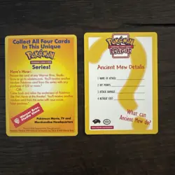 Catch Mew & Ancient New Details Promo Cards - Pokemon the Movie - 1998 - Image 2