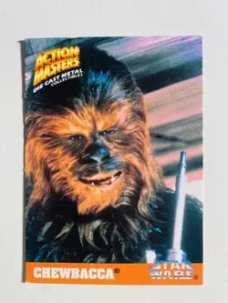 1994 KENNER STAR WARS ACTION MASTERS CHEWBACCA NM-MT CARD - Image 1