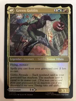 Norman Osborn/Green Goblin - Marvel's Spider-Man (SPM) MTG Mythic Rare #39 FOIL - Image 2