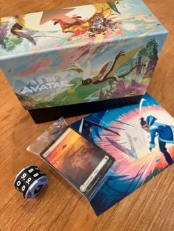 MTG Avatar Click Wheel Life Tracker, Empty Foil Deck Box, Foil Land Pack, Tokens - Image 1