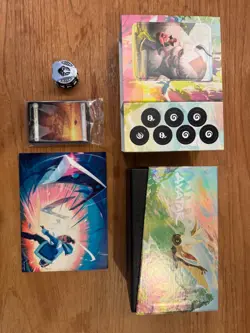 MTG Avatar Click Wheel Life Tracker, Empty Foil Deck Box, Foil Land Pack, Tokens - Image 2