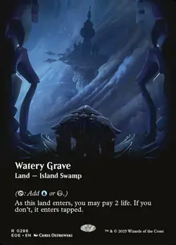 1x Watery Grave ~~ Borderless NM-Mint, English Edge of Eternities MTG Magic - Image 1