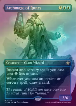 Archmage of Runes - Foil Borderless - NM - Foundations FDN - MTG - Image 1
