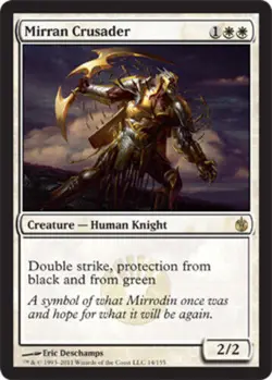 MTG Mirran Crusader - Foil, Mirrodin Besieged, Moderately Played, English - Image 1