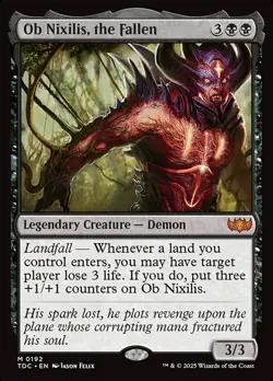 Mint/Near-Mint, English - 1 x MTG Ob Nixilis, the Fallen Commander: Tarkir: Drag - Image 1