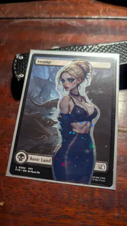 #009 Swamp x Ester Secretary (Space Foil) MtG Alter Hand-Crafted! Anime Waifu - Image 1