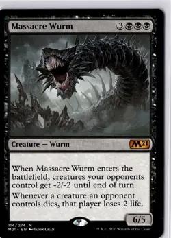 Massacre Wurm Core Set 2021 Regular NM Mythic 114/274 - Image 1