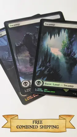 Magic The Gathering: 3x FINAL FANTASY (FIN) Full Art Foil Swamp - Image 1