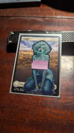 #008 Plains x Sugar Posessed (Space Foil) MtG Alter Hand-Crafted! Anime Waifu - Image 1