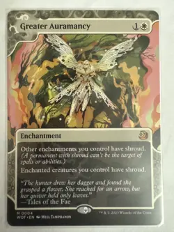 MTG: Greater Auramancy Card Wilds of Eldraine: Enchanting Tales 4 -NM - Image 1