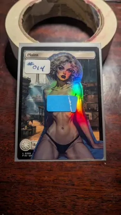 Plains x Sugar Bed (foil) MtG Alter Hand-Crafted! Anime Waifu - Image 1