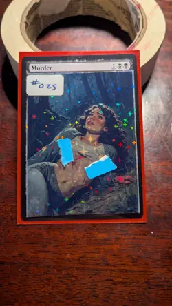 MURDER x Mousie (full art / space foil) MtG Alter Hand-Crafted! Anime Waifu - Image 1