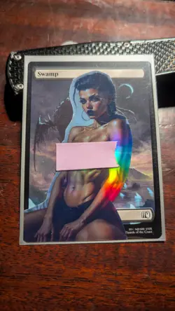 #013 Swamp x Riot Nior (Foil) MtG Alter Hand-Crafted! Anime Waifu - Image 1