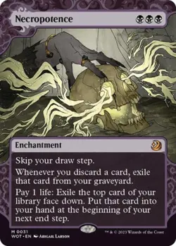 MTG English Necropotence NM Normal Wilds of Eldraine: Enchanting Tales - Image 1
