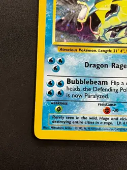Gyarados 7/130 - Base Set 2 Holo Rare Vintage Pokemon TCG Card LP - Image 2