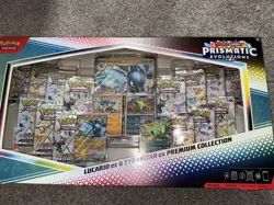 Pokemon Prismatic Evolutions Lucario ex & Tyranitar ex Premium Collection - Image 1