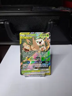 2019 Pokemon Unified Minds Rowlet Alolan Exeggutor GX Full Art #1/236 NM - Image 1