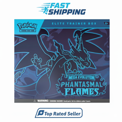 Pokemon TCG Mega Evolution Phantasmal Flames Elite Trainer Box - ETB - Sealed - Image 1