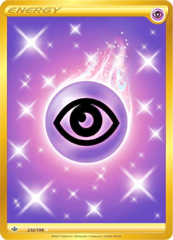 Pokemon TCG Psychic Energy 232/198 Chilling Reign Secret Rare Full Art Gold Holo - Image 1