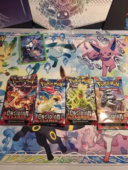 Pokemon SV Obsidian Flames Booster Pack - ART SET (Set Of 4) - Image 1