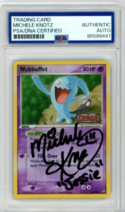 PSA Signed Michele Knotz Pokemon Wobbuffet 24/108 Power Keepers Reverse Holo - Image 1