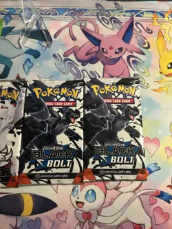 Lot Of 4 - Pokemon: Scarlet and Violet Black Bolt White Flare Booster Packs - Image 2