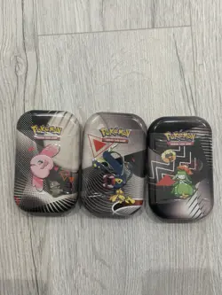 Pokemon Black Bolt & White Flare Full Art Set of Unova Mini Tin Sealed (3 Tins) - Image 1