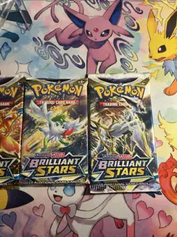 Pokemon Brilliant Stars Booster Packs Complete Art Set (4 Packs) Pokemon - Image 2